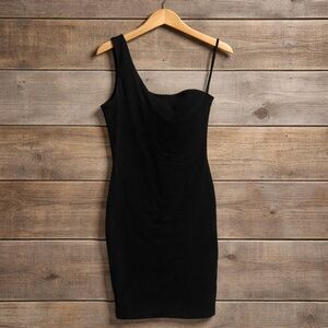 Nine West Black One-Shoulder Dress